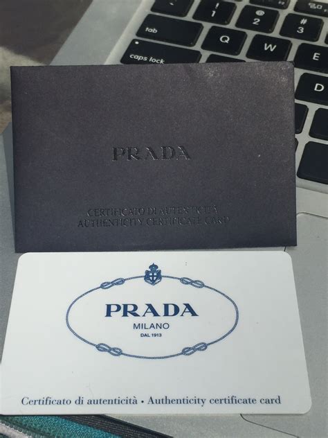 real and fake pradas|authenticity card prada.